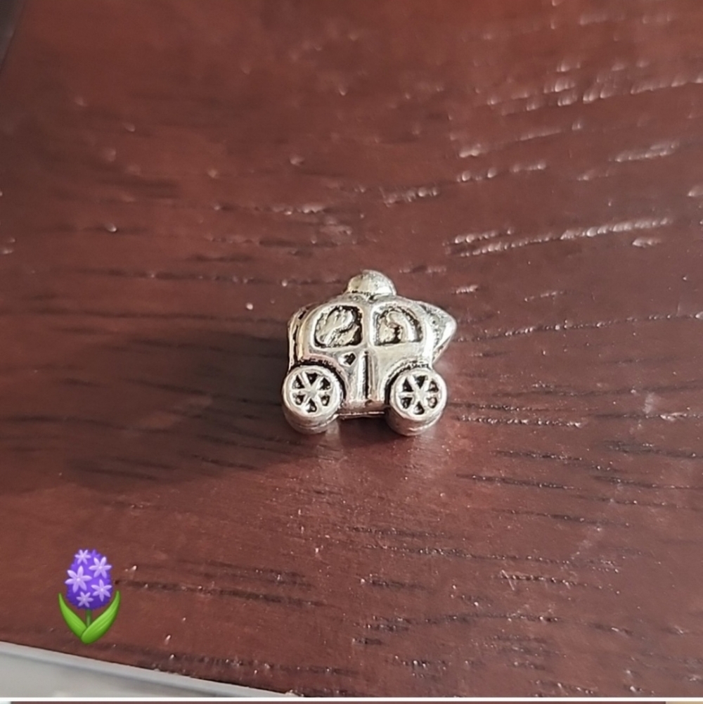 Princess Pumpkin Carriage Charm for European Style Bracelets Tibeten